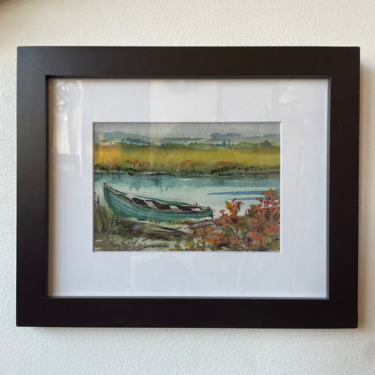 ORIGINAL MaryAnn Adams (local artist) "Skagit Beach Rowboat"
