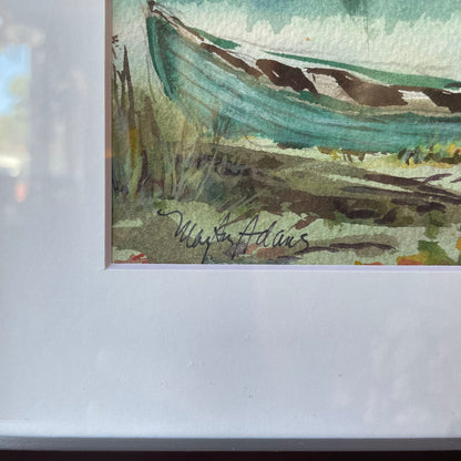 ORIGINAL MaryAnn Adams (local artist) "Skagit Beach Rowboat"