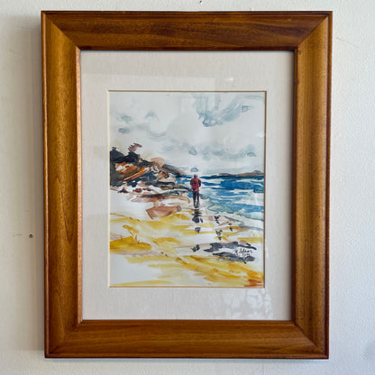ORIGINAL MaryAnn Adams (local artist) "Lone Beach Walk"
