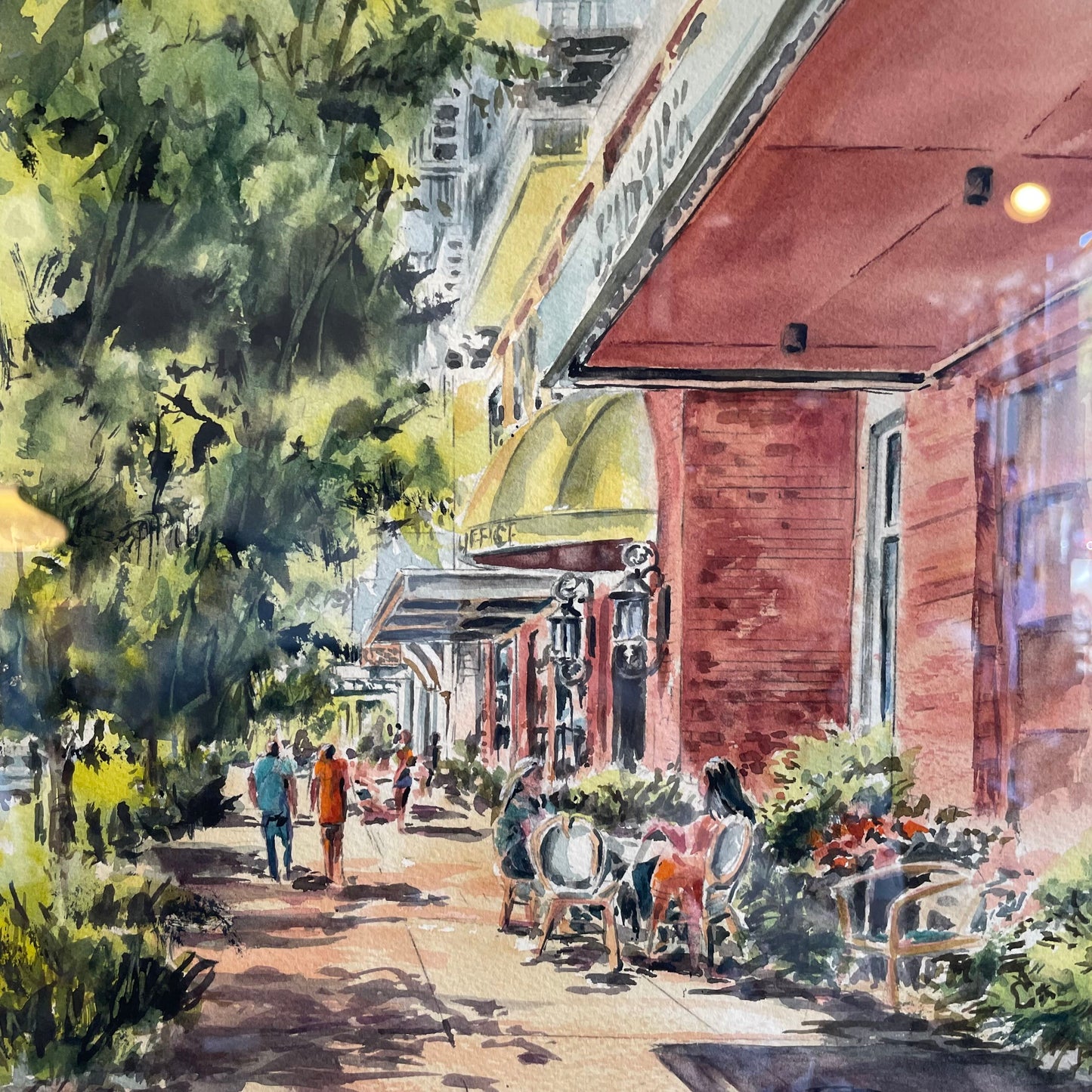 ORIGINAL MaryAnn Adams (local artist) "Summer Town Stroll"