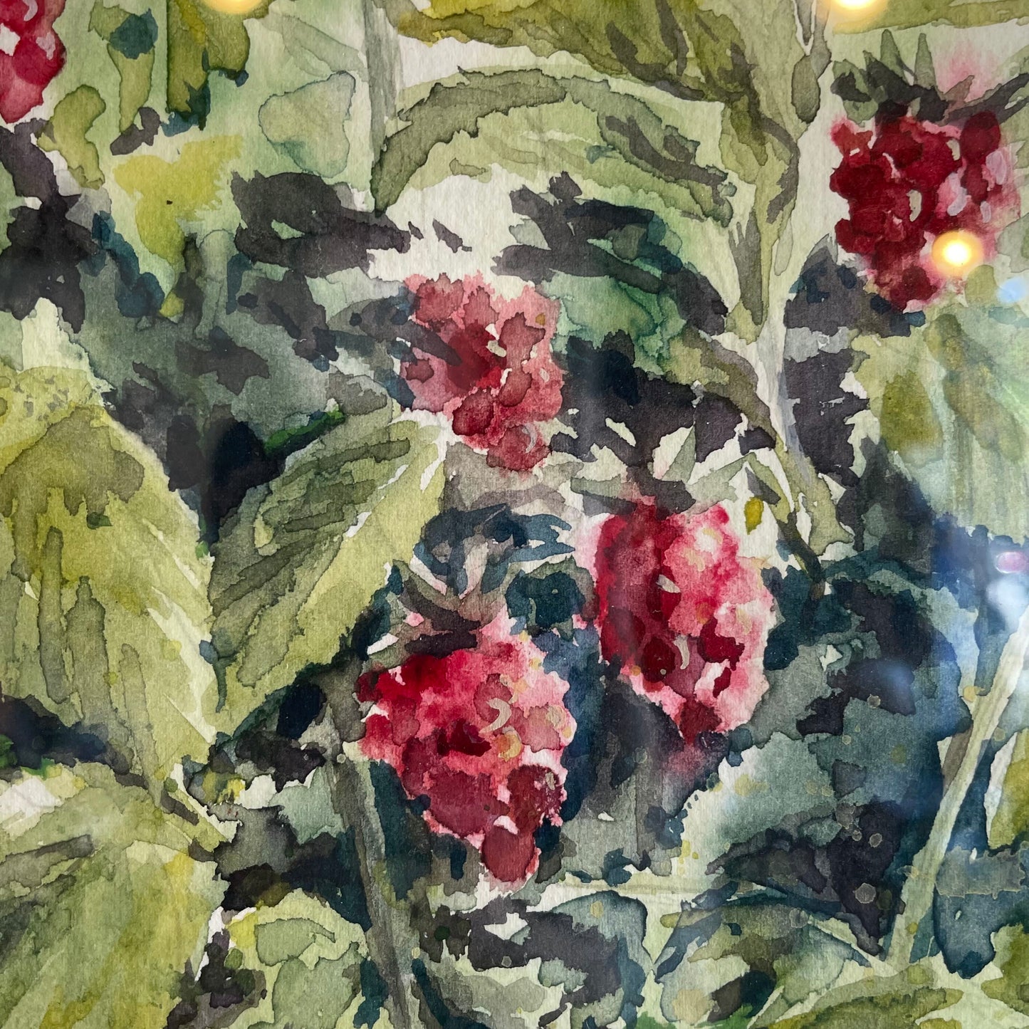 ORIGINAL MaryAnn Adams (local artist) "Raspberries on the Vine"