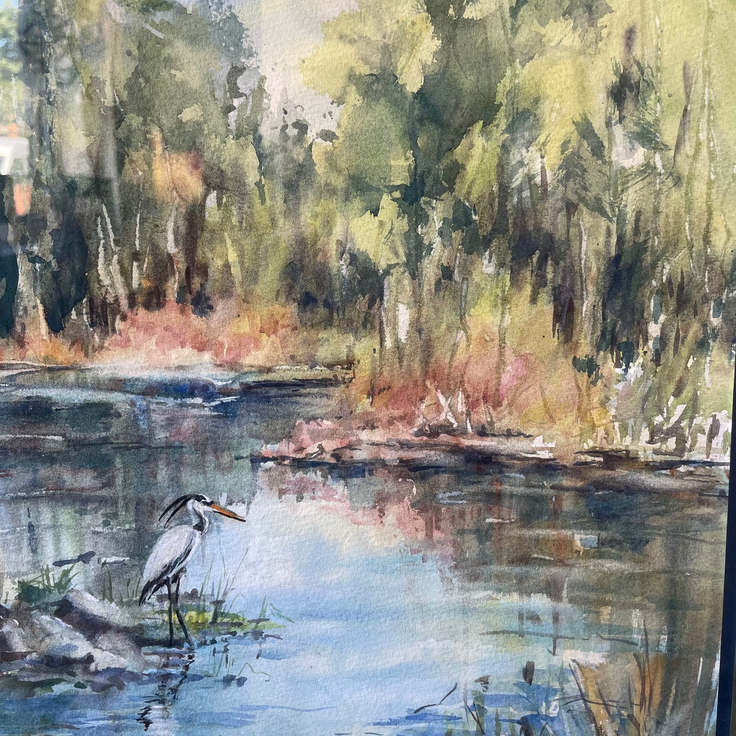 ORIGINAL MaryAnn Adams (local artist) "Watershed Crane"