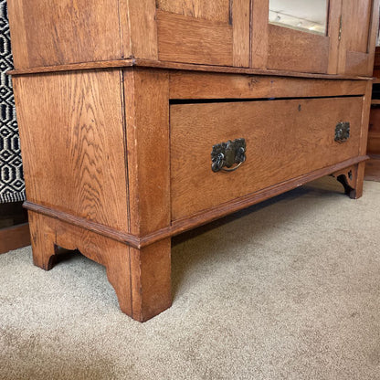 Antique Armoir w/Mirror Door and Bottom Drawer