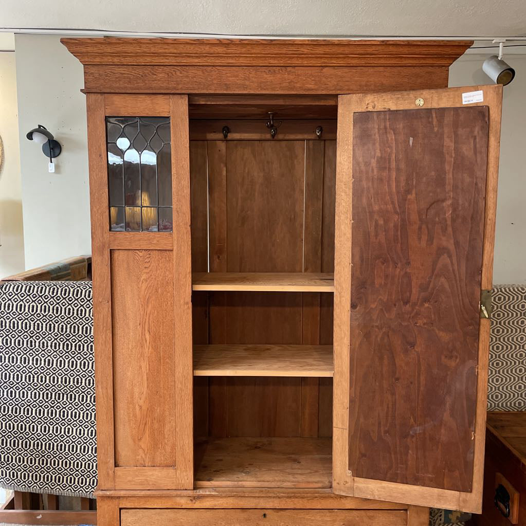 Antique Armoir w/Mirror Door and Bottom Drawer
