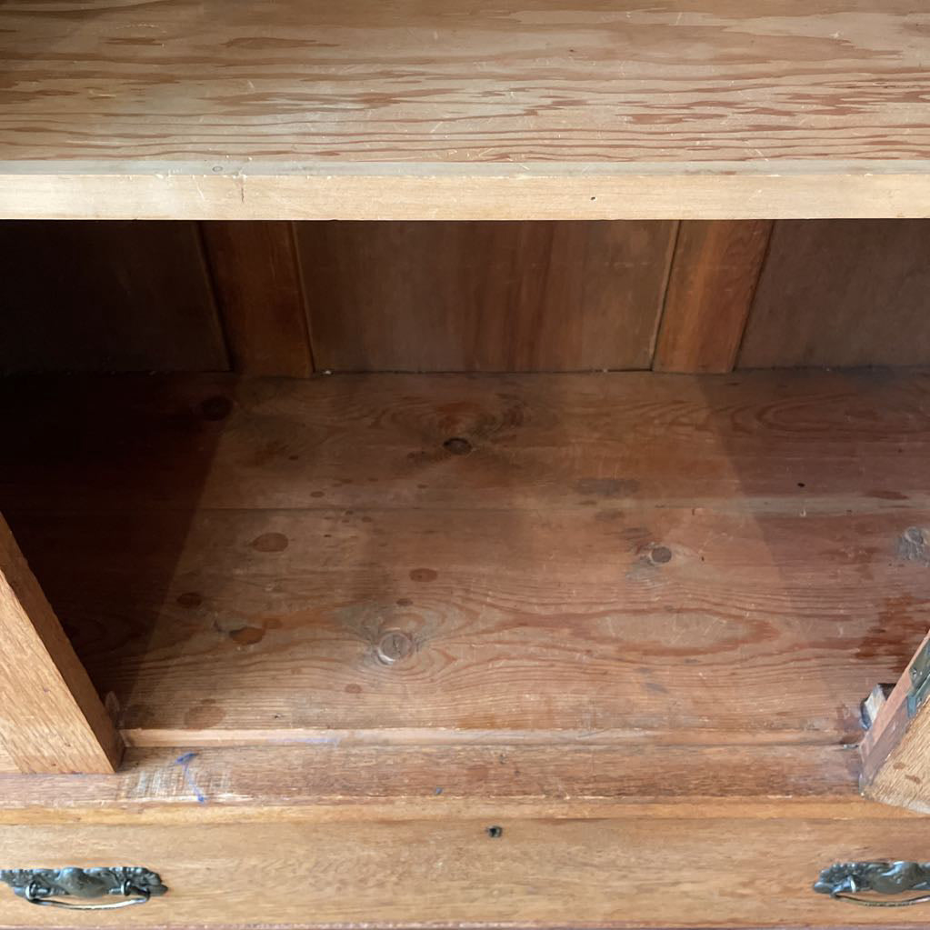 Antique Armoir w/Mirror Door and Bottom Drawer