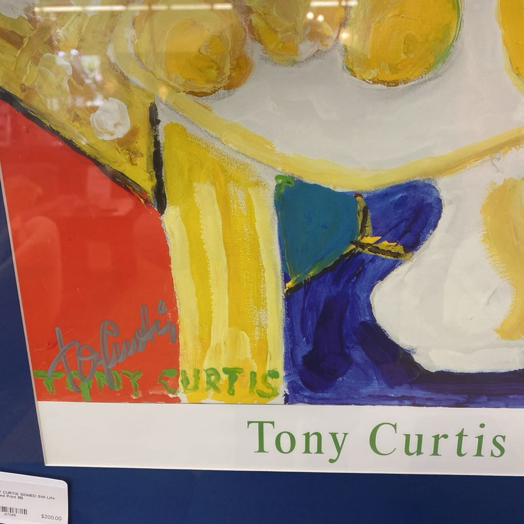 TONY CURTIS SIGNED Still Life Framed Print ART