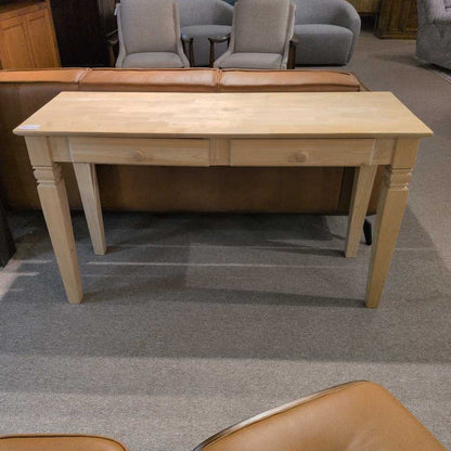 Natural Unfinished 2 Drawer Console