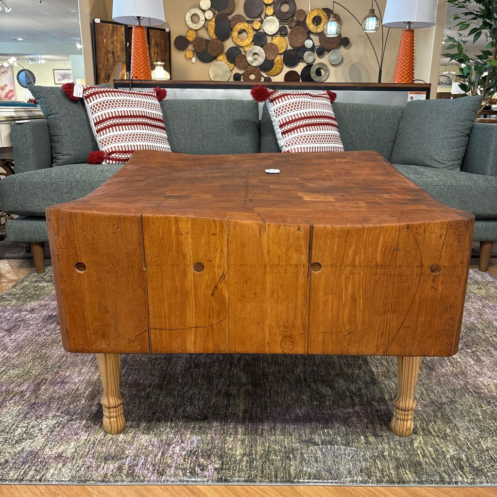 Large Butcher Block Coffee Table C COFFEE TABLES