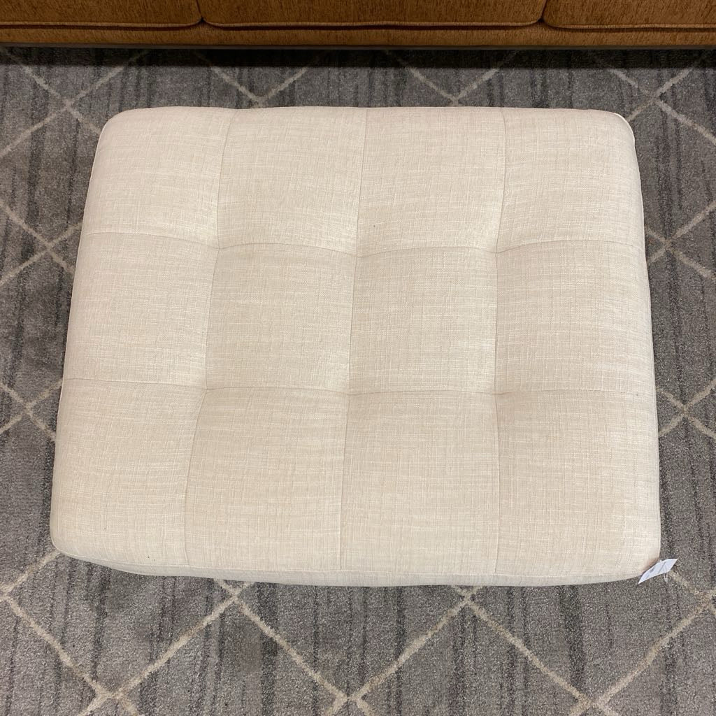 Biscuit Cream Tufted Ottoman
