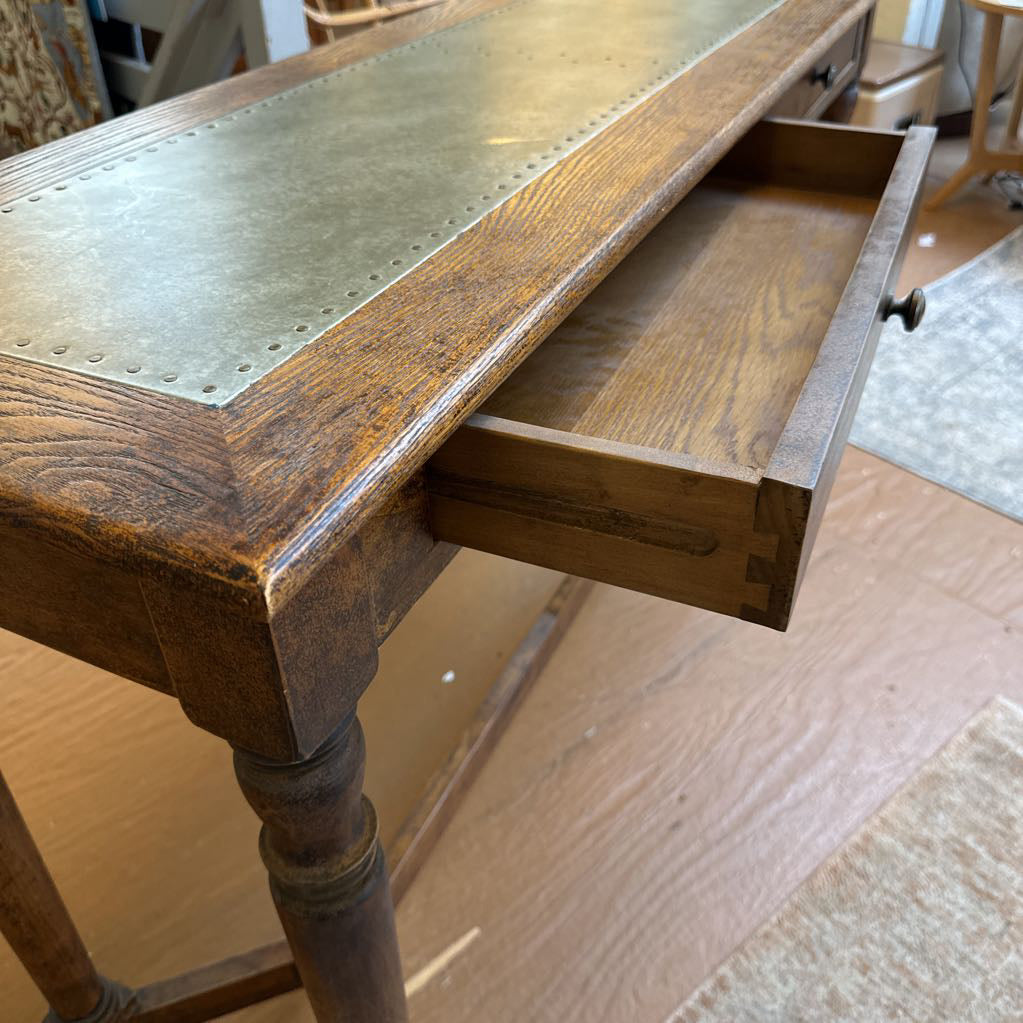 Modern Industrial Wood Console Table W/Drawers C CONSOLE TABLES