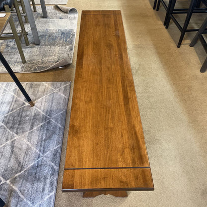 MCM Vintage Wood Trestle Bench