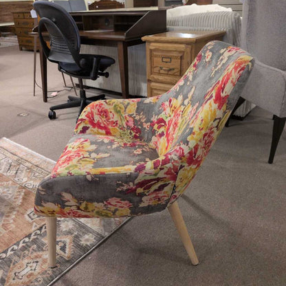 Floral Pattern Accent Chair