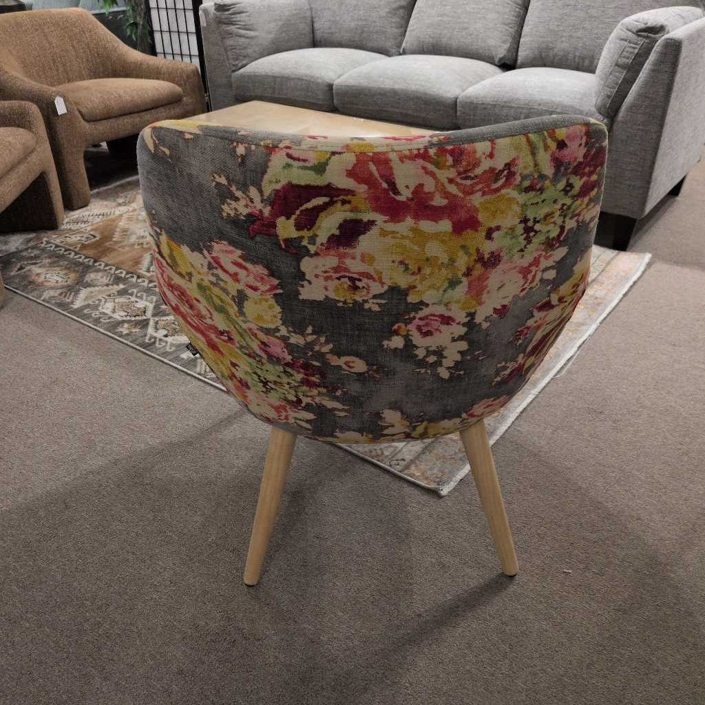 Floral Pattern Accent Chair