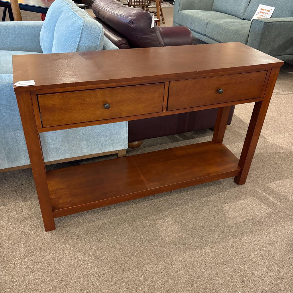 Cherry Wood 2 Drawer Console