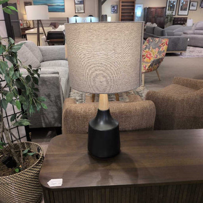 Two Tone Black Table Lamp