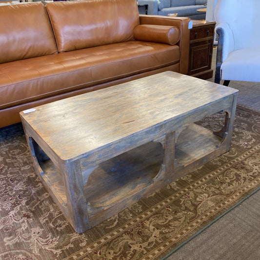 Grey Wash Tropical Wood Coffee Table