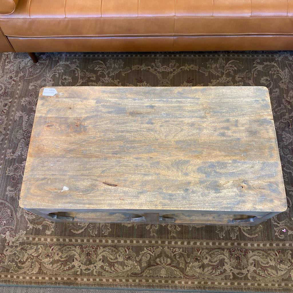 Grey Wash Tropical Wood Coffee Table