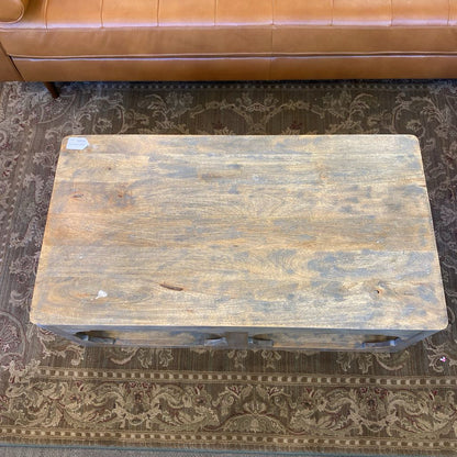 Grey Wash Tropical Wood Coffee Table