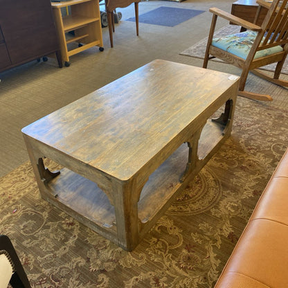 Grey Wash Tropical Wood Coffee Table