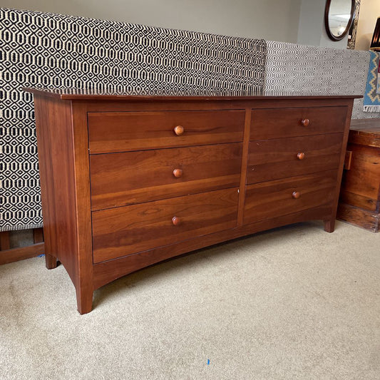 Ethan Allen Cherry Wood 6 Drawer Lowboy