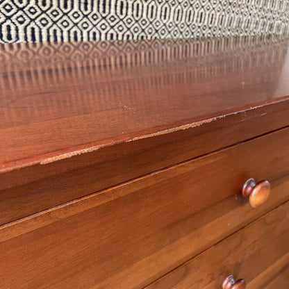 Ethan Allen Cherry Wood 6 Drawer Lowboy
