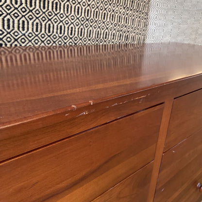 Ethan Allen Cherry Wood 6 Drawer Lowboy