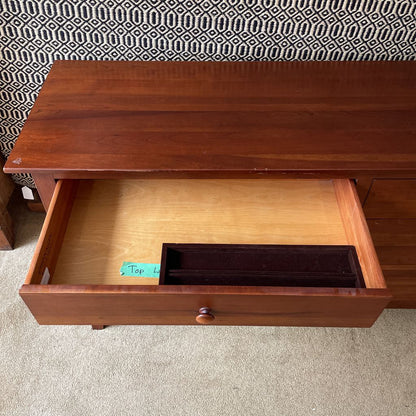Ethan Allen Cherry Wood 6 Drawer Lowboy