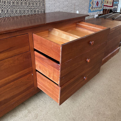 Ethan Allen Cherry Wood 6 Drawer Lowboy