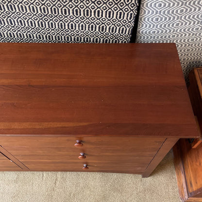 Ethan Allen Cherry Wood 6 Drawer Lowboy
