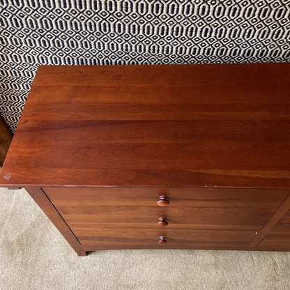 Ethan Allen Cherry Wood 6 Drawer Lowboy