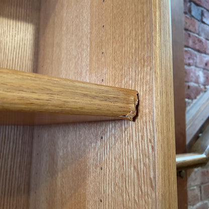 Oak Double Wide Danish Made Bookshelf