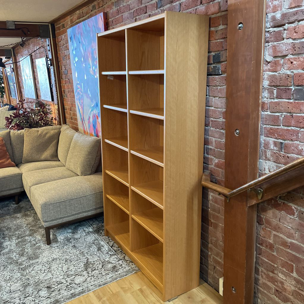 Oak Double Wide Danish Made Bookshelf