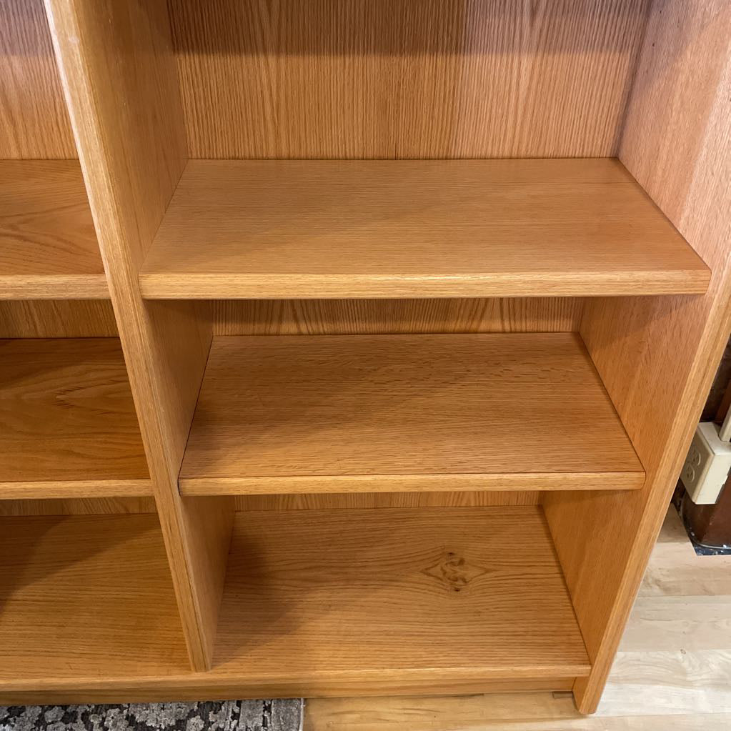 Oak Double Wide Danish Made Bookshelf