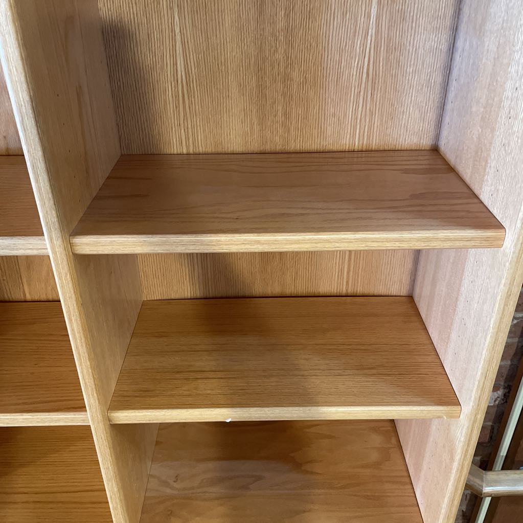 Oak Double Wide Danish Made Bookshelf