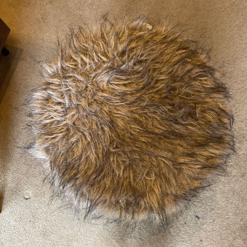Very Fuzzy Seat Stool with MC Legs