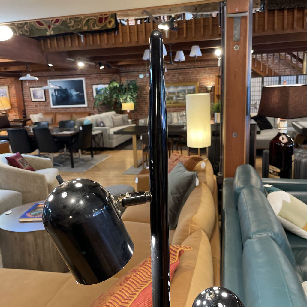 3 Light Glossy Black Floor Lamp LAMPS