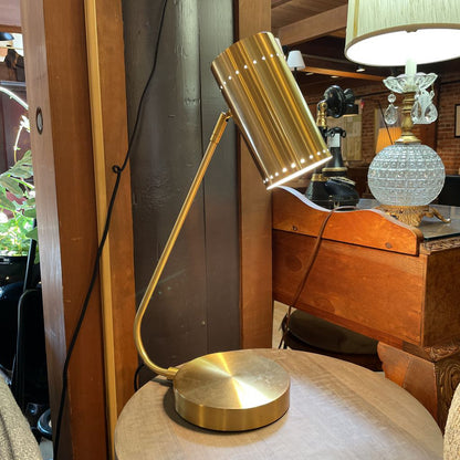 Matte Gold Angled Cylinder Desk Lamp