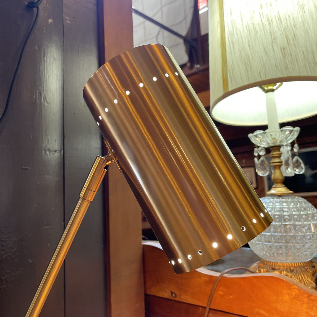 Matte Gold Angled Cylinder Desk Lamp