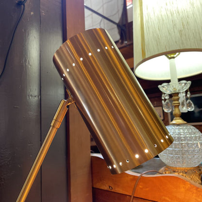Matte Gold Angled Cylinder Desk Lamp