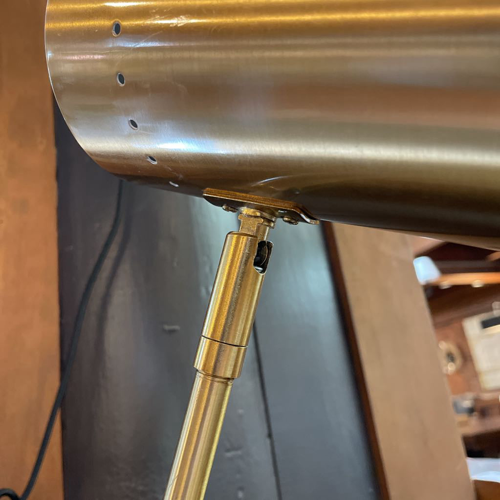Matte Gold Angled Cylinder Desk Lamp