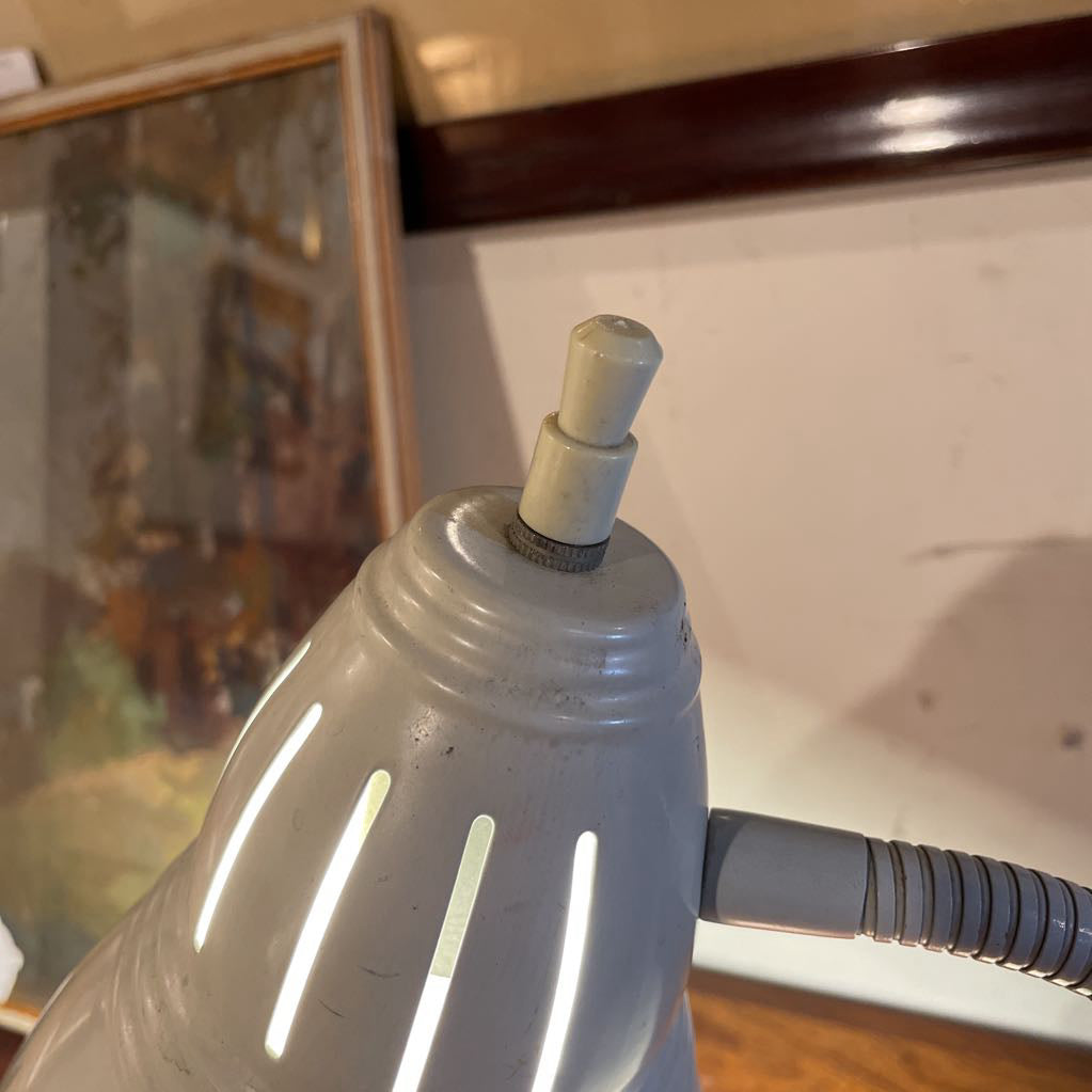 White Industrial Bendy Neck Desk Lamp