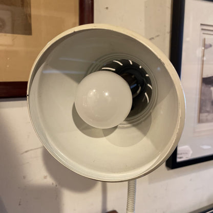 White Industrial Bendy Neck Desk Lamp
