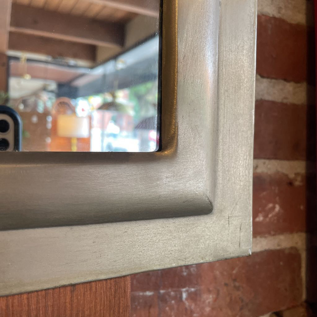 Grey Matte Metal Frame Small Mirror