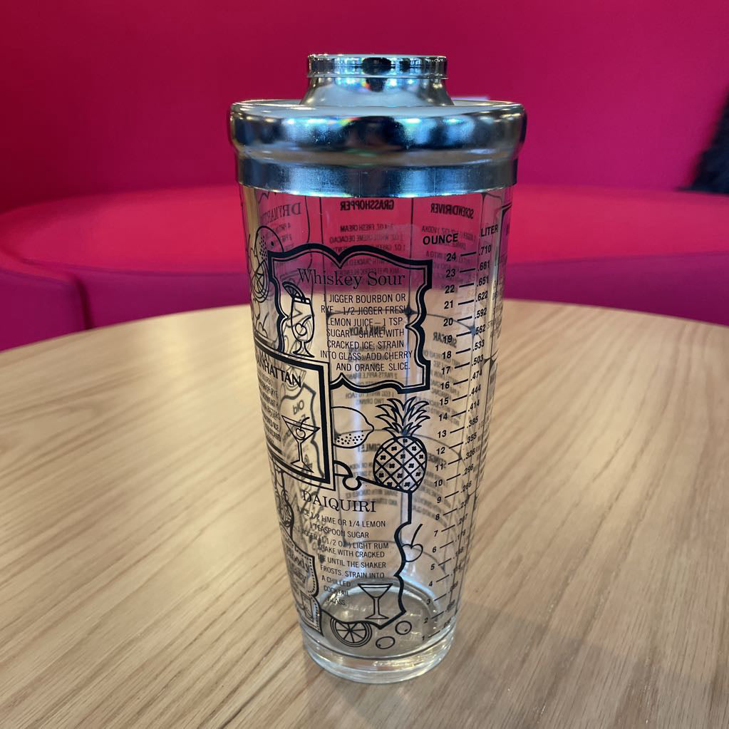 Glass Cocktail Shaker with Metal Lid