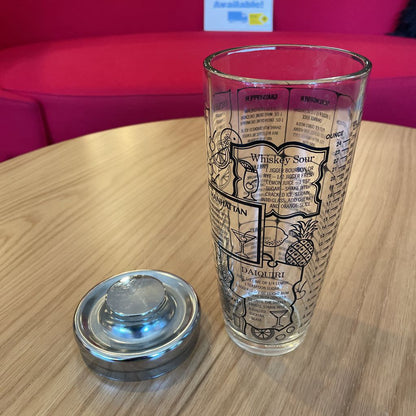 Glass Cocktail Shaker with Metal Lid