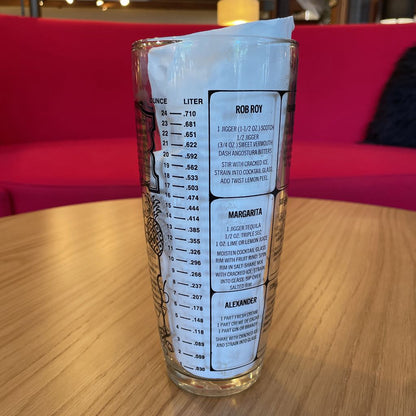 Glass Cocktail Shaker with Metal Lid