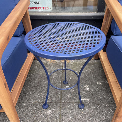 Round Blue Small Outdoor Table