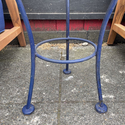 Round Blue Small Outdoor Table