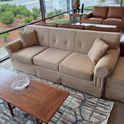 Traditional Style Cream 3 Seat Rolled Arm Sofa U SOFAS