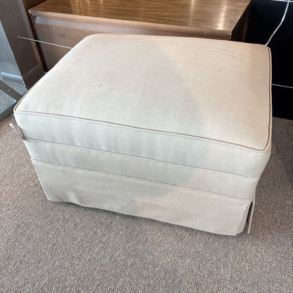 Traditional Cream Skirted Ottoman